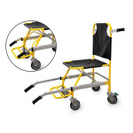 SuperOrtho Stair Climbing Wheelchair for disabled 4 wheels Yellow ΚΑΘΙΣΜΑ ΦΟΡΕΙΟ ΑΜΑΞΙΔΙΟ ΚΑΡΕΚΛΑ ΜΕΤΑΦΟΡΑΣ ΑΣΘΕΝΩΝ ΑΛΟΥΜΙΝΙΟΥ 